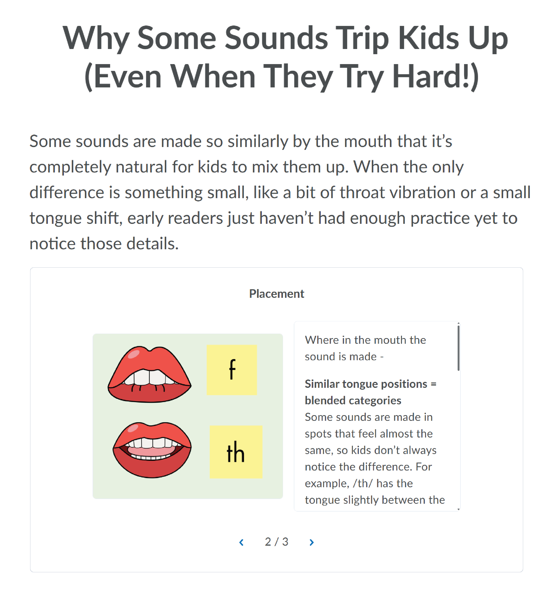 Page titled Why Some Sounds Trip Kids Up (Even When They Try Hard!)